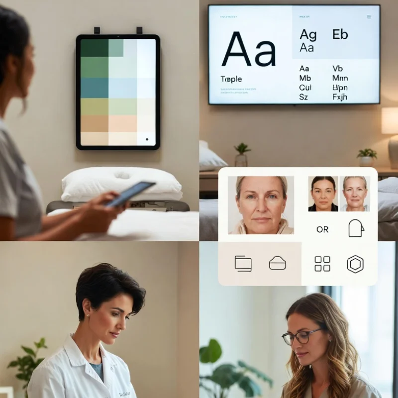 Medspa brand’s color palettes, fonts, and imagery